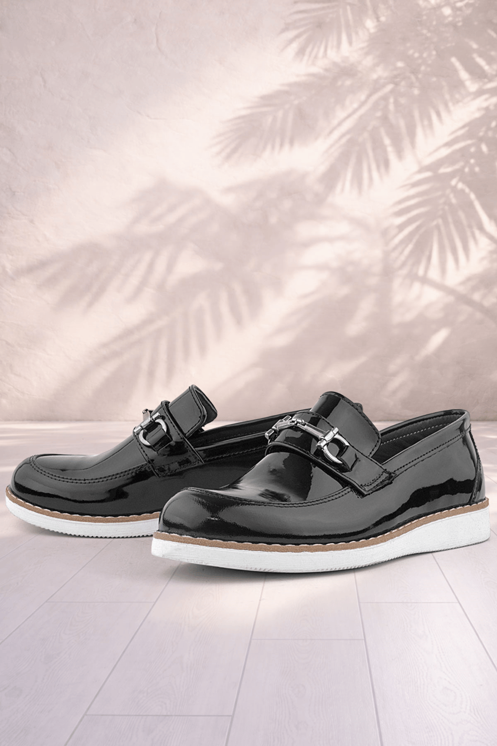 Rakerplus Hakiki Deri Siyah Rugan Loafer Çocuk Klasik Ayakkabı