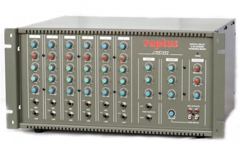 Atak Raptus TT 6 Kanal 2x300 Watt Ekolu Çift Çıkış 100V Power Mikser