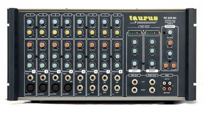 Atak Taurus T 8-Kanal 2x300 Watt Tek Çıkış 100V Power Mikser