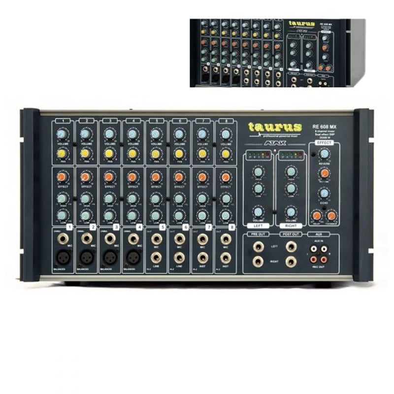 Atak Taurus TT 8 Kanal 2x300 Watt Ekolu Çift Çıkış 100V Power Mikser