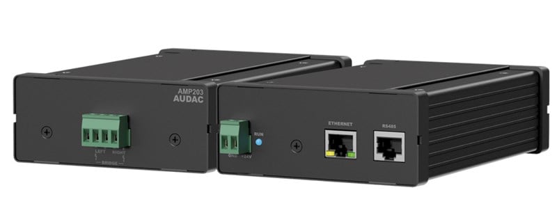 Audac AMP203 Dante Mini Stereo Amplifier
