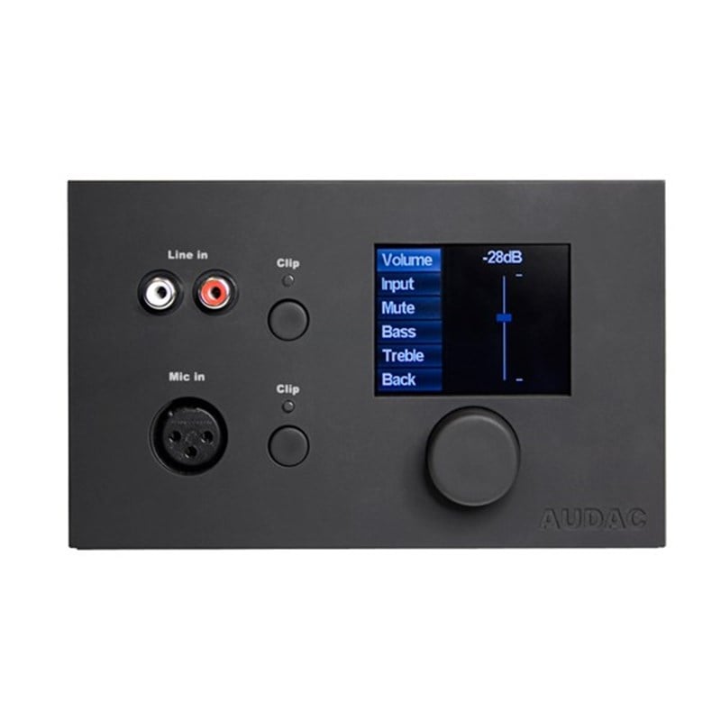 Audac MWX65 B (Siyah) MTX Serisi, AMP/RM523 için Duvar Panel Kontrolör