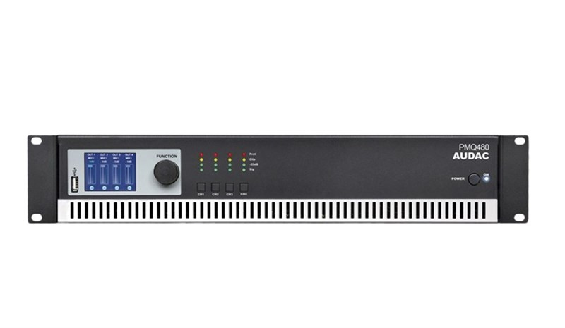 Audac PMQ480 4 x 480 Watt Class-D 100V Güç Amplifikatörü