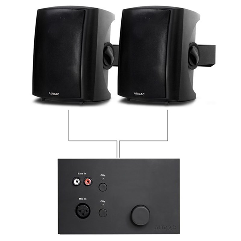 Audac WP523/B (Siyah) LX523 için Duvara Gömme Mikser