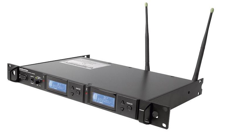 Audio Technica AEW-R5200D Frequency-agile true diversity UHF dual receiver with ethernet connection