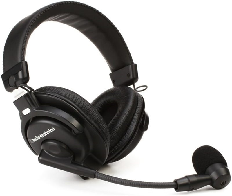 Audio Technica BPHS1 Broadcast stereo headset with dynamic boom microphone, Closed-back Dynamic (Headphone) , Cardioid Dynamic (Microphone)