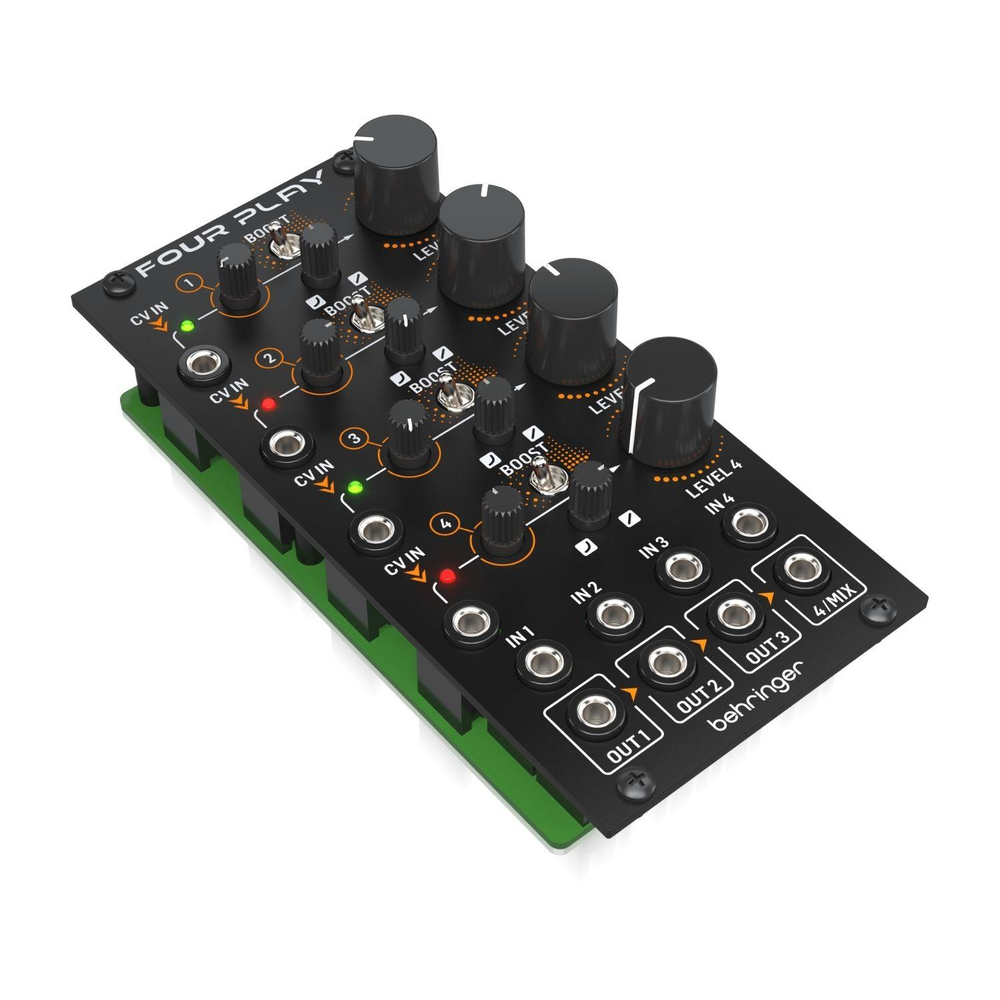 Behringer FOUR PLAY Eurorack Quad VCA ve Mixer Modülü (Synthesizer Modülü)