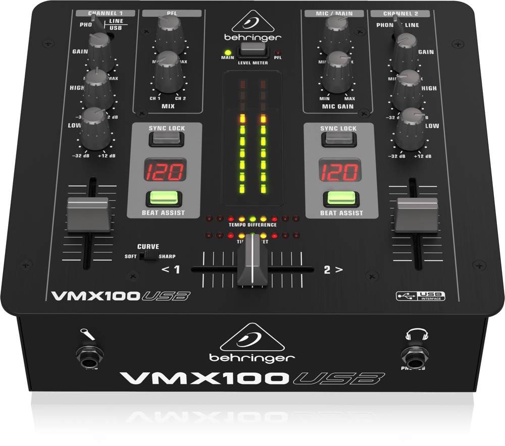 Behringer VMX100USB Profesyonel 2 Kanal Dj Mikser
