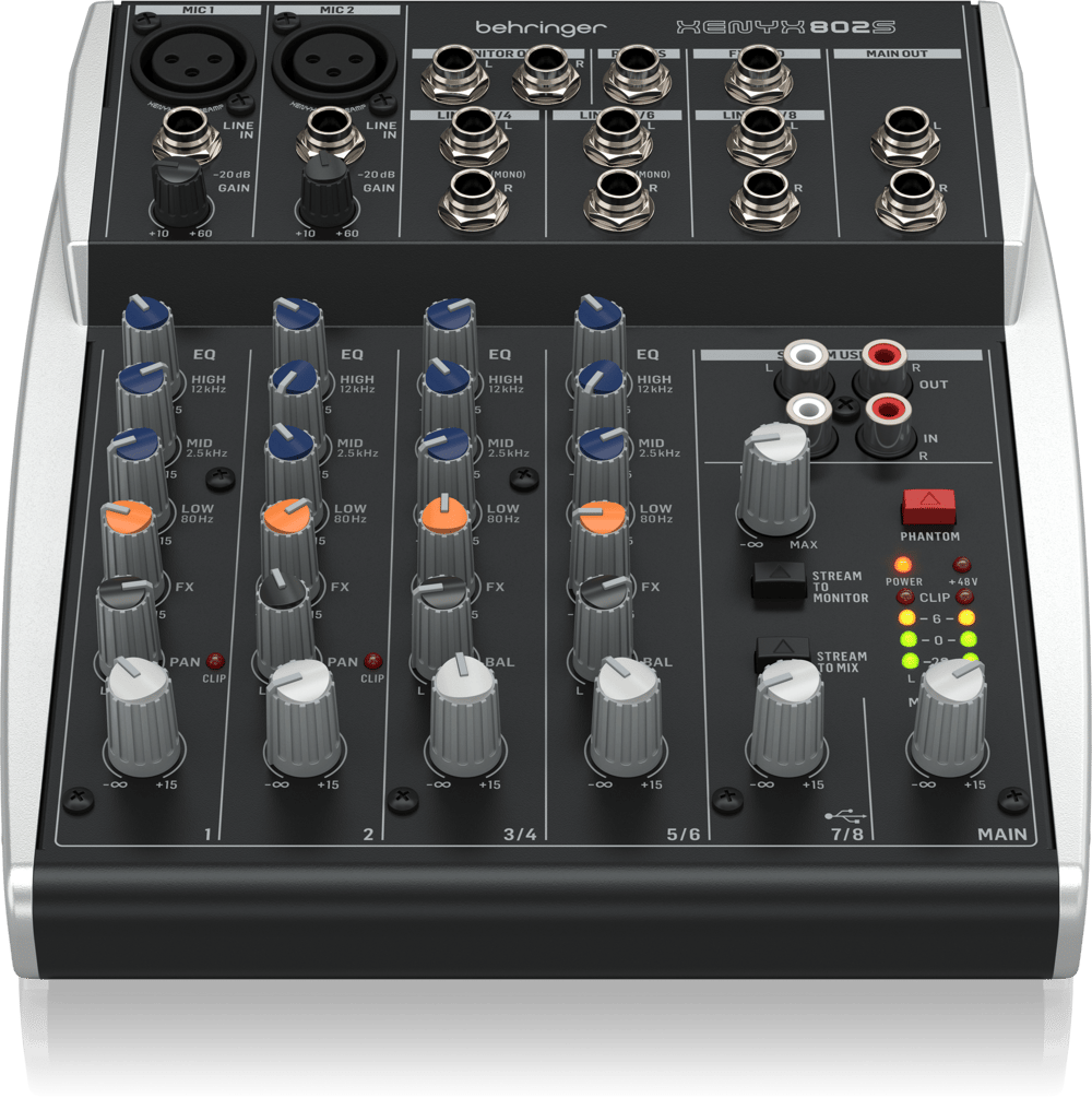 Behringer XENYX 802S 8 Kanal USB Girişli Analog Mikser