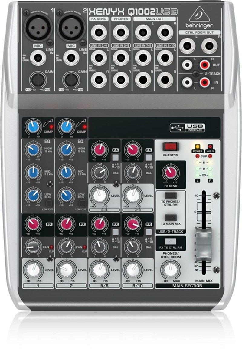 Behringer XENYX Q1002USB 10 Kanal USB Kartlı Deck Mikser