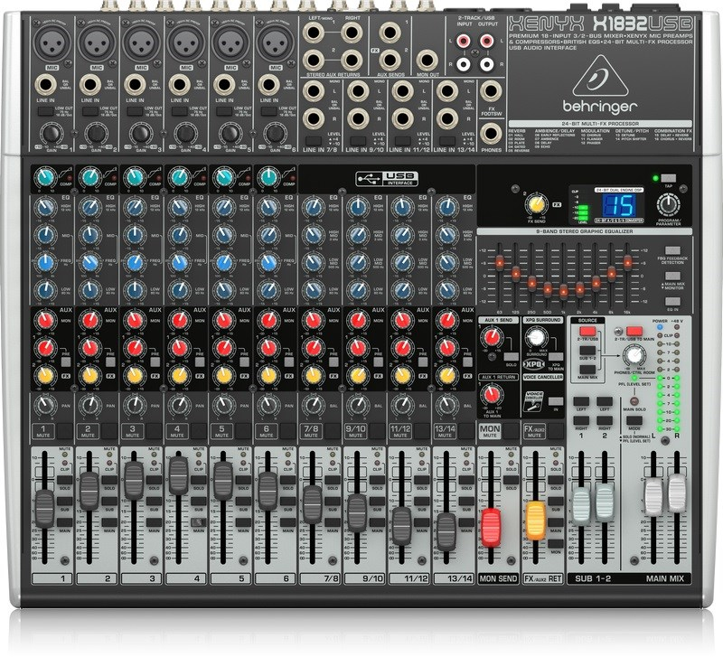 Behringer XENYX X1832USB 18 Kanal 24 Bit Efektli Kayıt Mikseri