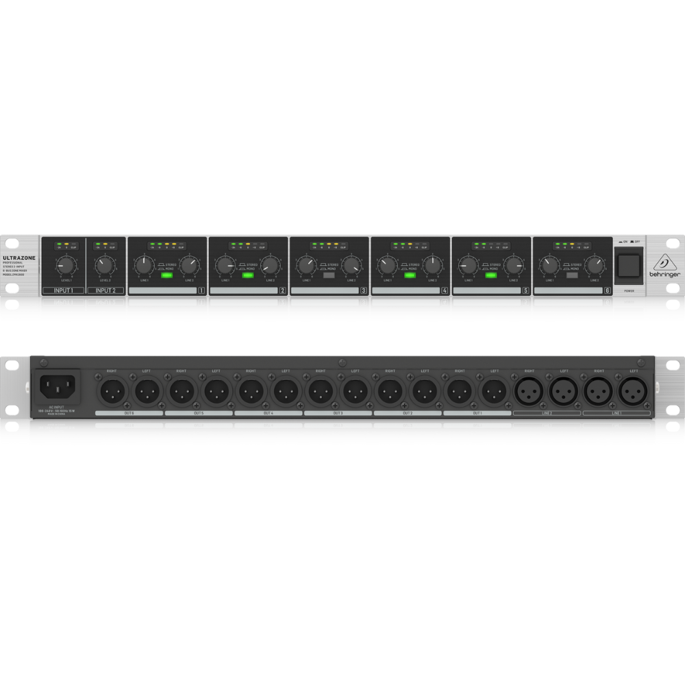 Behringer ZMX2600 2 Kanal 6 Bölgeli Rack Mikser