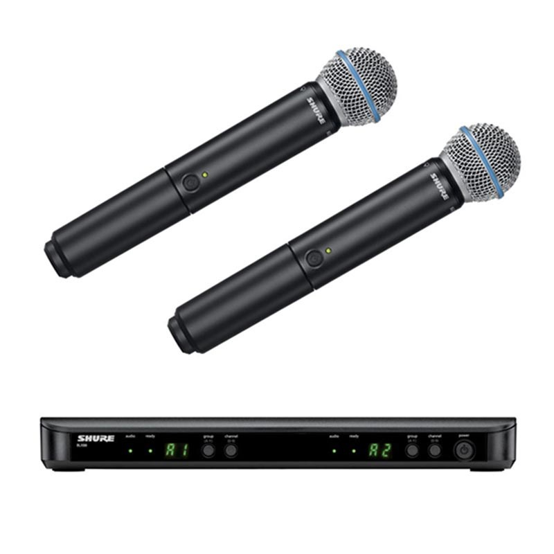 Shure BLX288E/B58 (BETA 58) Çift El Kablosuz Mikrofon Seti