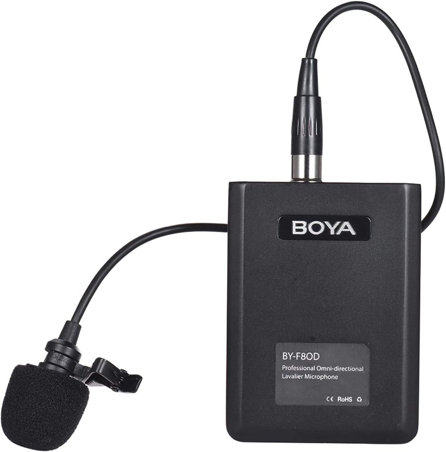 Boya BY-F8OD Pro Akustik Çok Yönlü 48 Phantom Yaka Mikrofonu