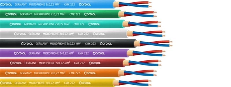 Cordial CMK 222 2x0.22mm 1M Kırmızı Yuksek Kallite Mikrofon Kablosu