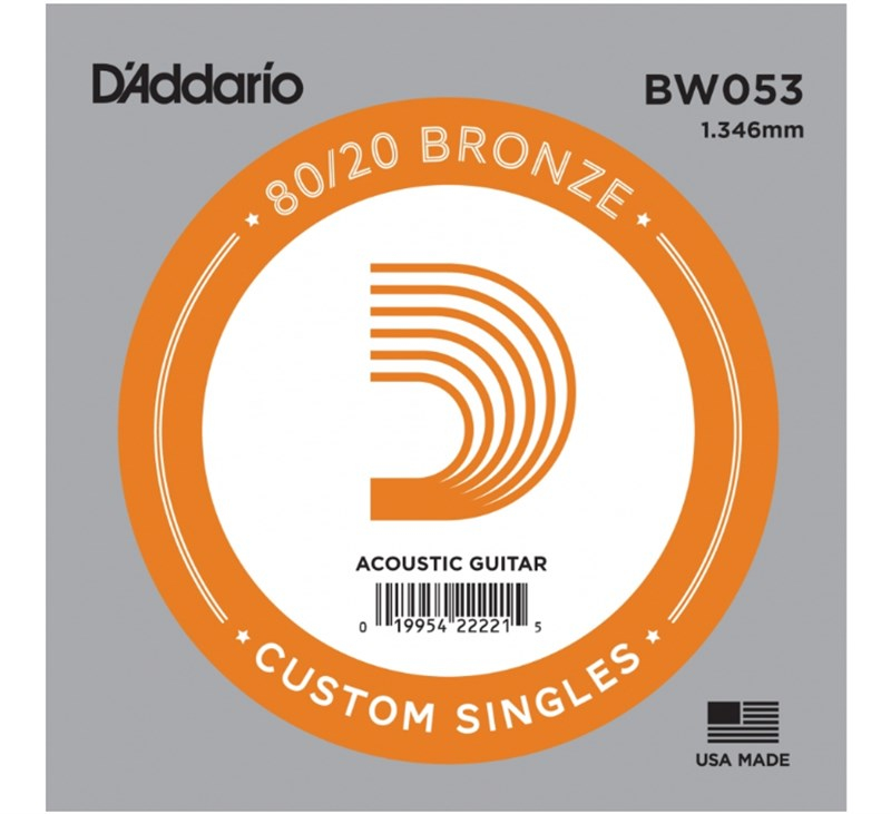 D'Addario BW053 Tek Akustik Gitar Teli Bronze Wound (Mi)