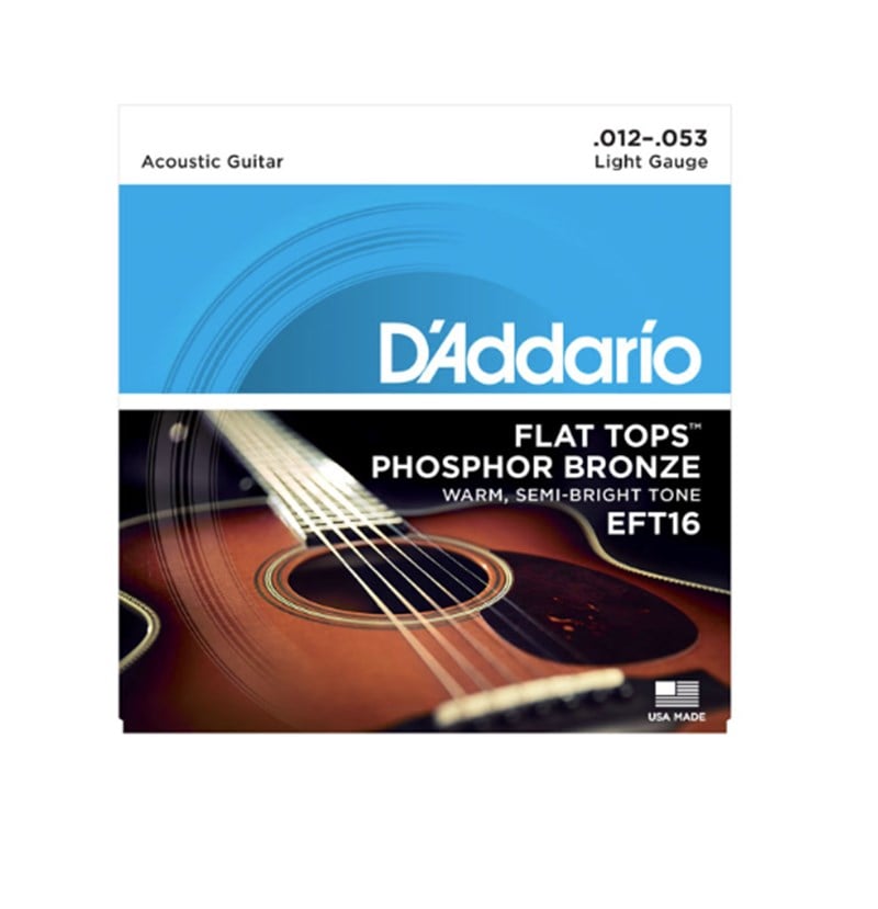 D'Addario EFT16 Akustik Gitar Teli Flat Tops (12-53)