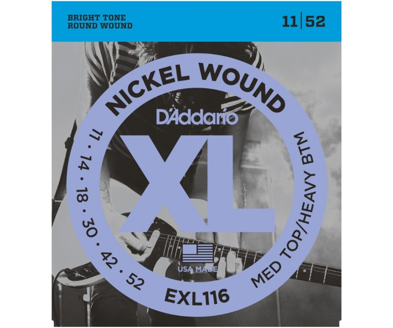 D'Addario EXL116 Nickel Wound 11-52 Elektro Gitar Teli