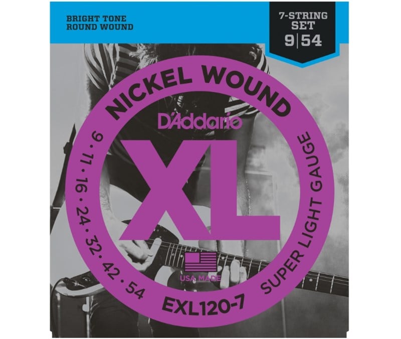 D'addario EXL120-7 Elektro Gitar Teli 9-54 (7 Telli)