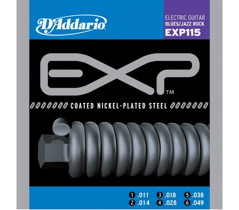 D'Addario EXP115 Elektro Gitar Teli Blues/Jazz 11-49