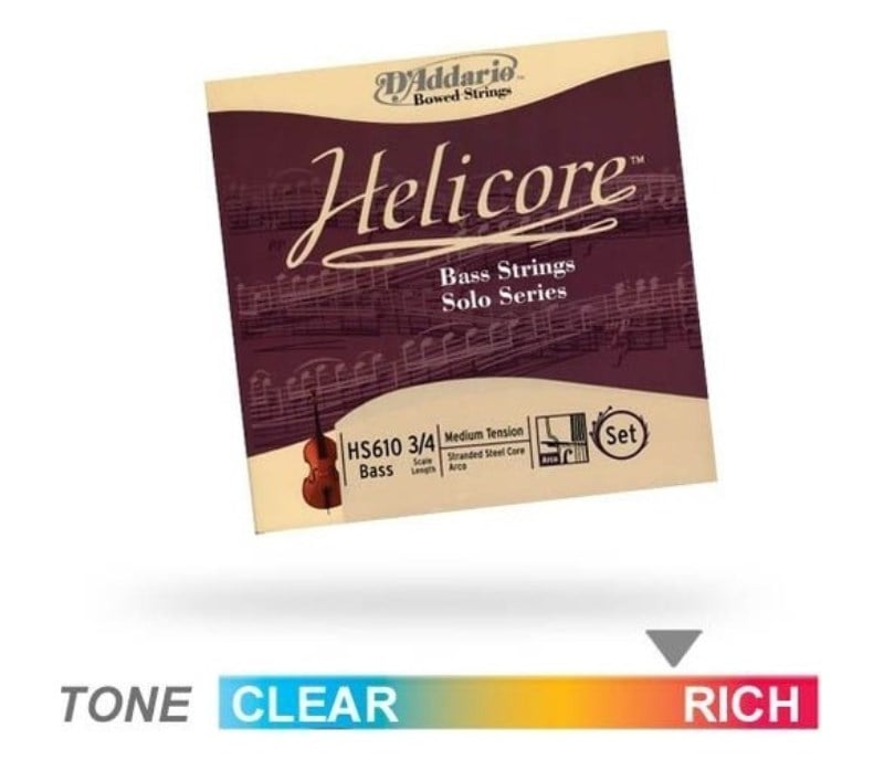 D'Addario HS610 Helicore Kontrabas Teli 3/4