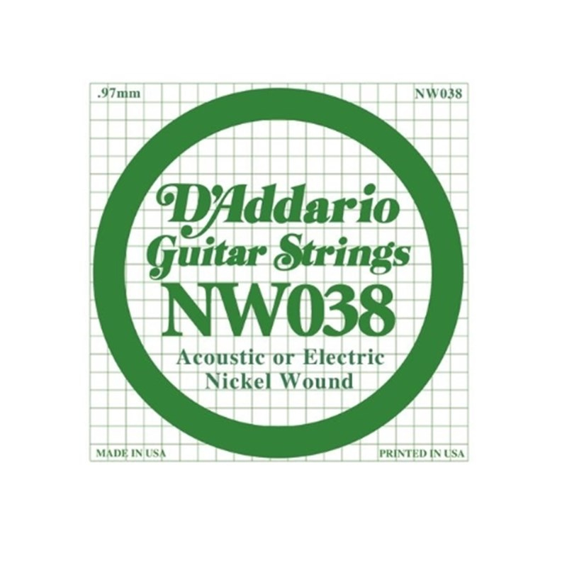 D'addario NW038 Kalın Mi Elektro Gitar Teli (5'li Set)