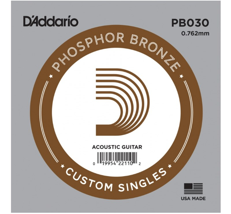 D'Addario PB030 Tek Akustik Gitar Re Teli (5 Paket)