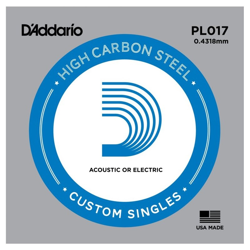 D'Addario PL017 Plain Steel Tek Elektro Gitar Teli