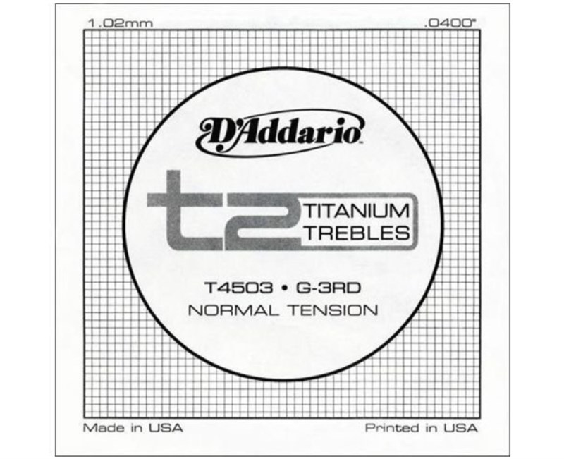 D'Addario T4503 Titanium Tek Klasik Gitar Teli (Sol)