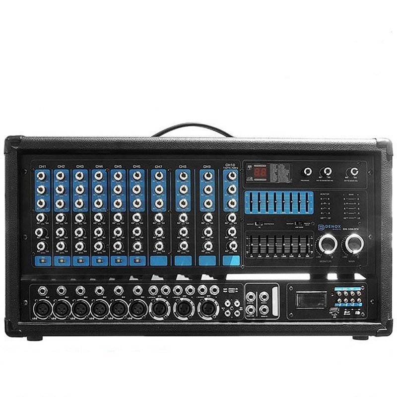 Denox DX-1062 FX - 2x450 W USB/SD 4-16 ohm MP3 Mikser Amfi
