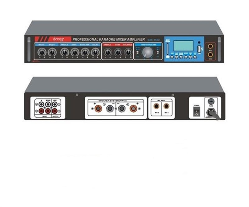 Denox DXK-150 U - 2x80 W 8 ohm USB/SD MP3 Stereo Amfi