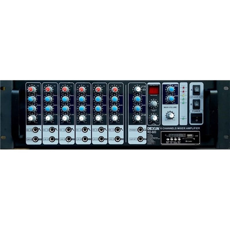 DEXUN RD-600 - 600W 1-16 ohm Usb sd Dijital Reverb Mikser Anfi