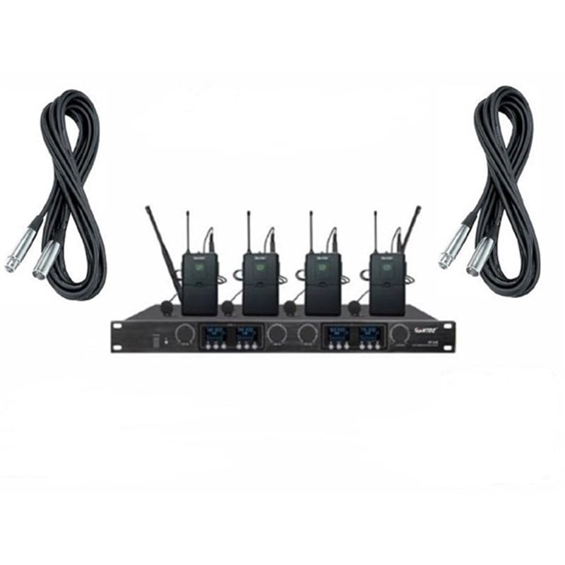HTDZ HT-640 L 4lü Kablosuz Yaka Tipi Mikrofon Sistemi