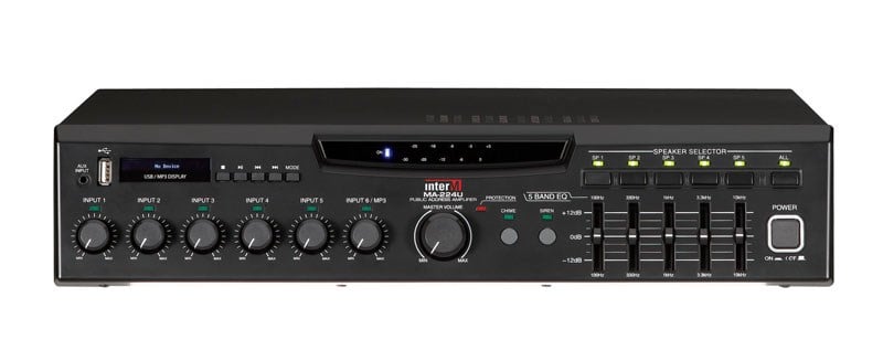 Inter-M MA-224 U 5 Bölge, 240W/6 Giriş,Usb/Mp3 Amfili Mikser