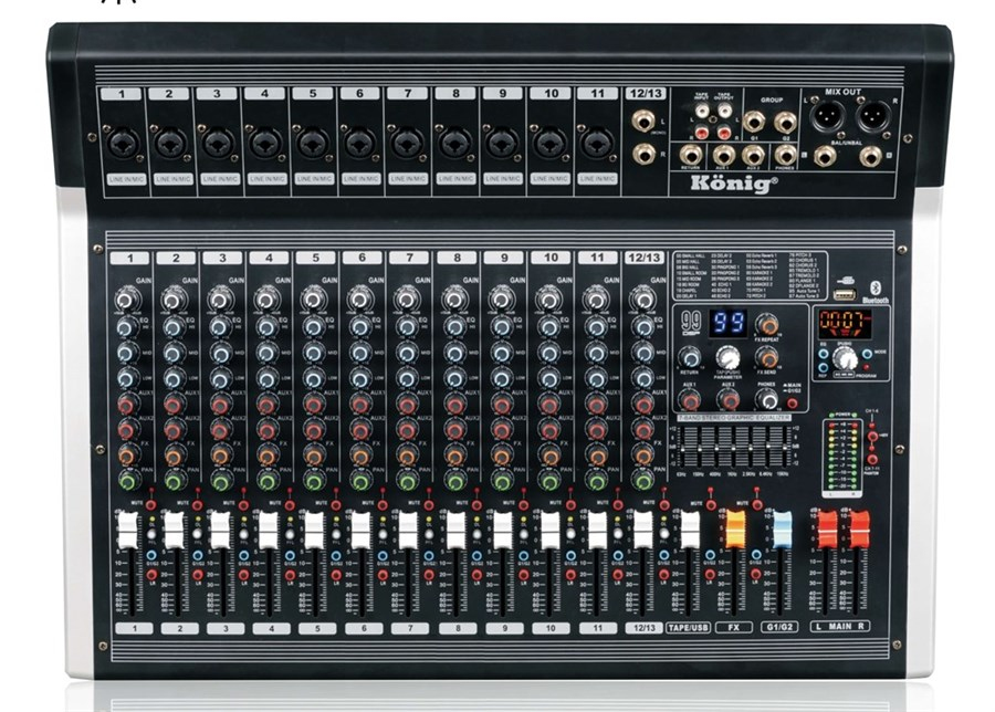 König K-12 P700 FX DIAMOND 2x350Watt 13 Kanal Power Mikser