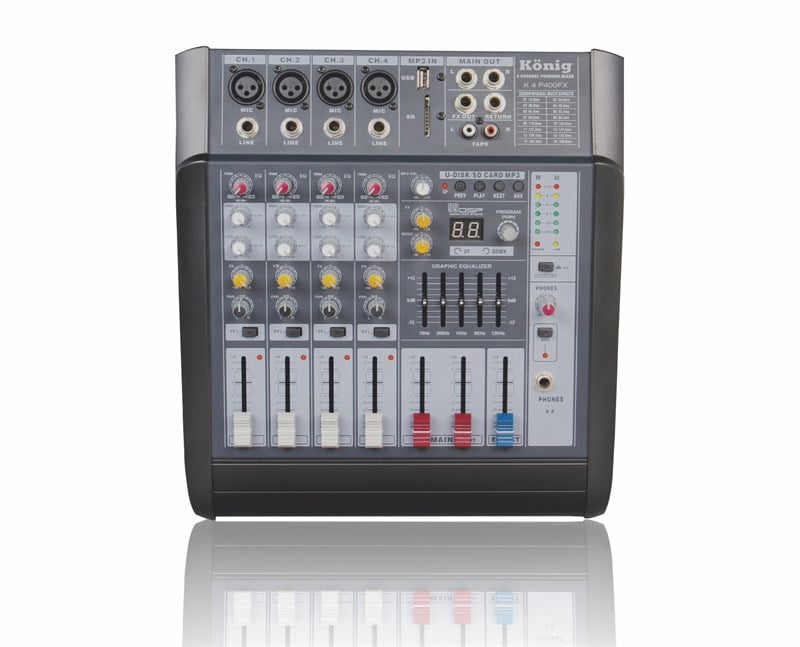 König K-4 P300 FX 4 kanal 2 x150 Watt Power Mikser
