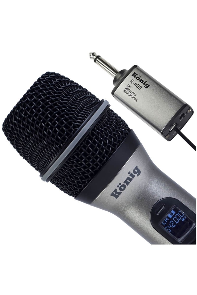 König K-400 UHF Kanal Kablosuz El Mikrofonu