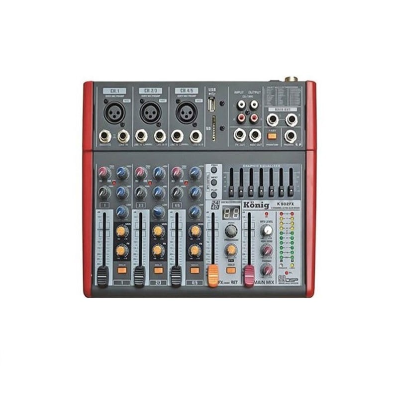 König K-502 FX 3 mono 1 stereo  USB/SD DISK Bluetooth Deck Mikser