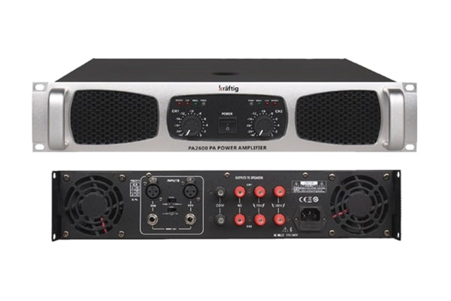 Kraftig PA2600 Dc Korumalı 100 V 2U Kasa Power Amfi