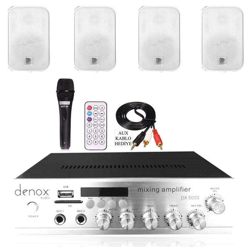 Medu Duvar Hoparlör ve Anfi Paket 8