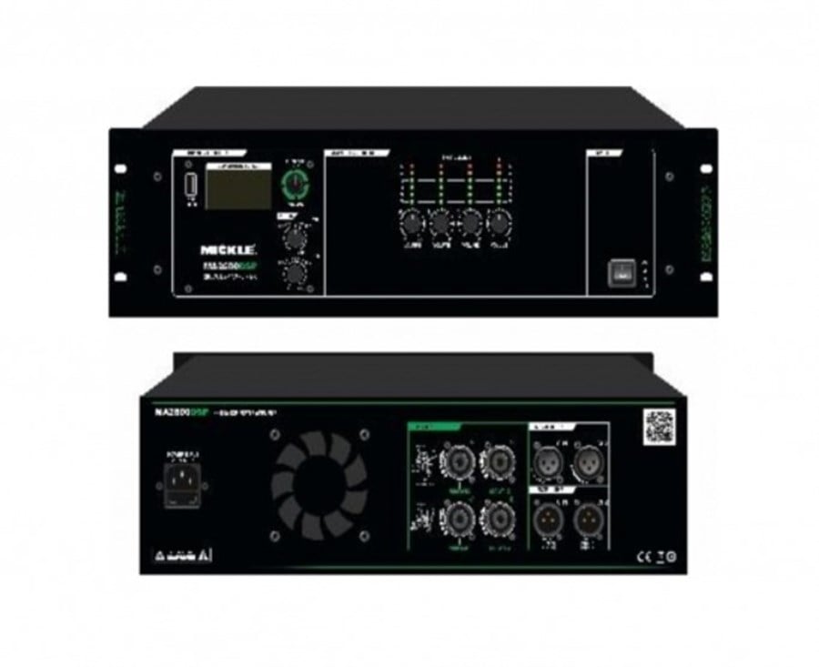 Mickle MA2600DSP 4 Ohm 4x650 Watt 3U Kasa Güç Amfisi