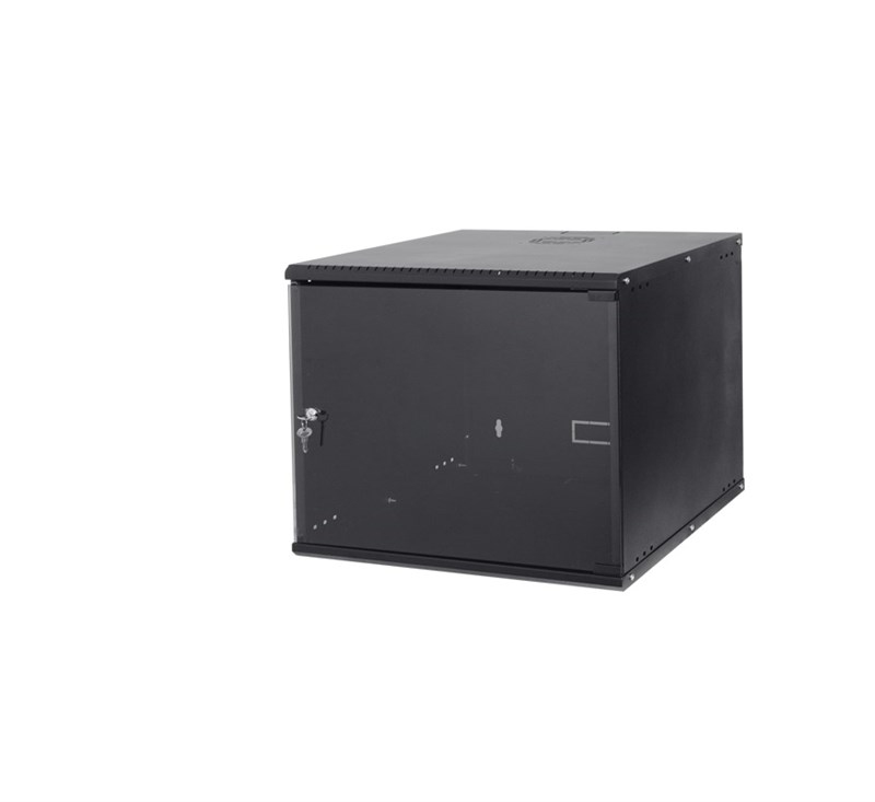 Mikafon 9U 54x45 cm Duvar Tipi Cam Kapaklı Rack Kabin