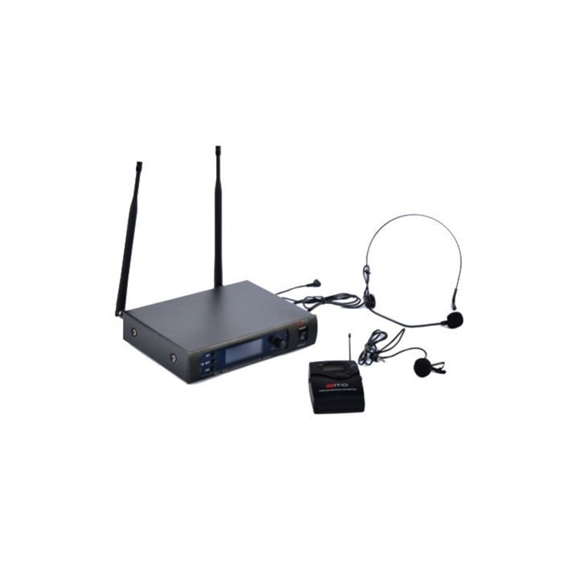 Mito UM-800Y UHF 80 Seçmeli Frekanslı Bir Kanal Dijital Alıcı PLL Yaka ve Kafa Tipi Mikrofon