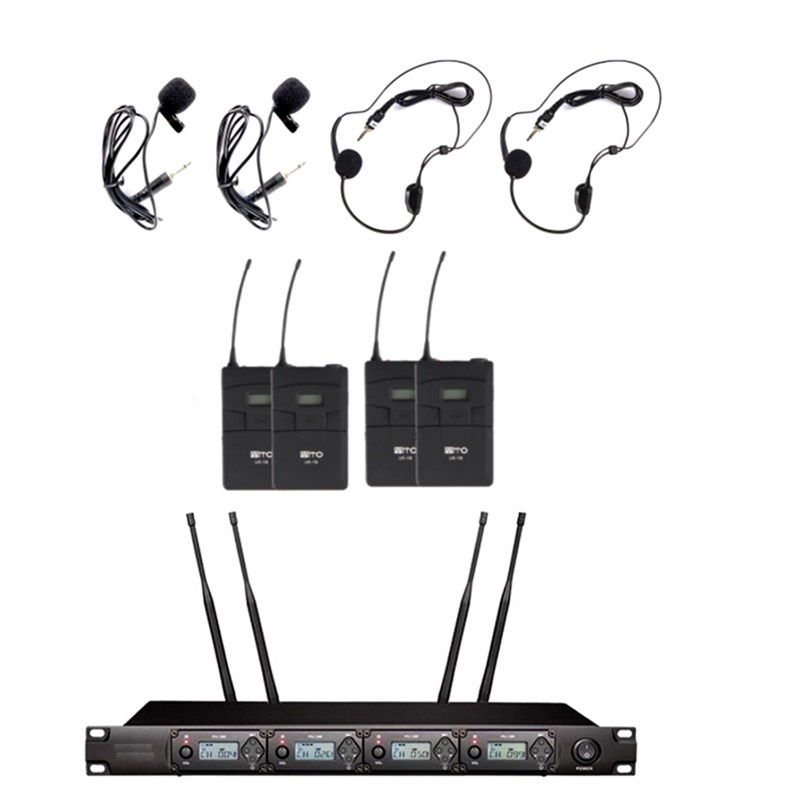 Mito UR4 + Uryb 2'li Yaka Headset Kablosuz Mikrofon Seti