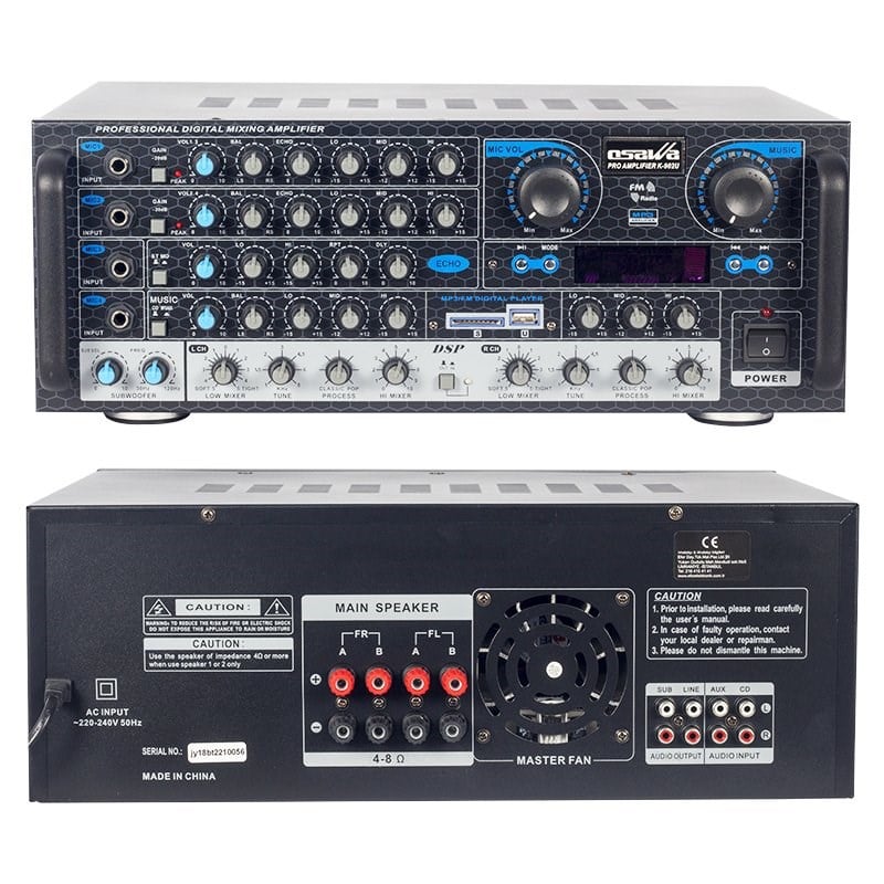 Osawa K-902 U USB/SD/MP3/Bluetooth 200W Stereo Mikser Anfi