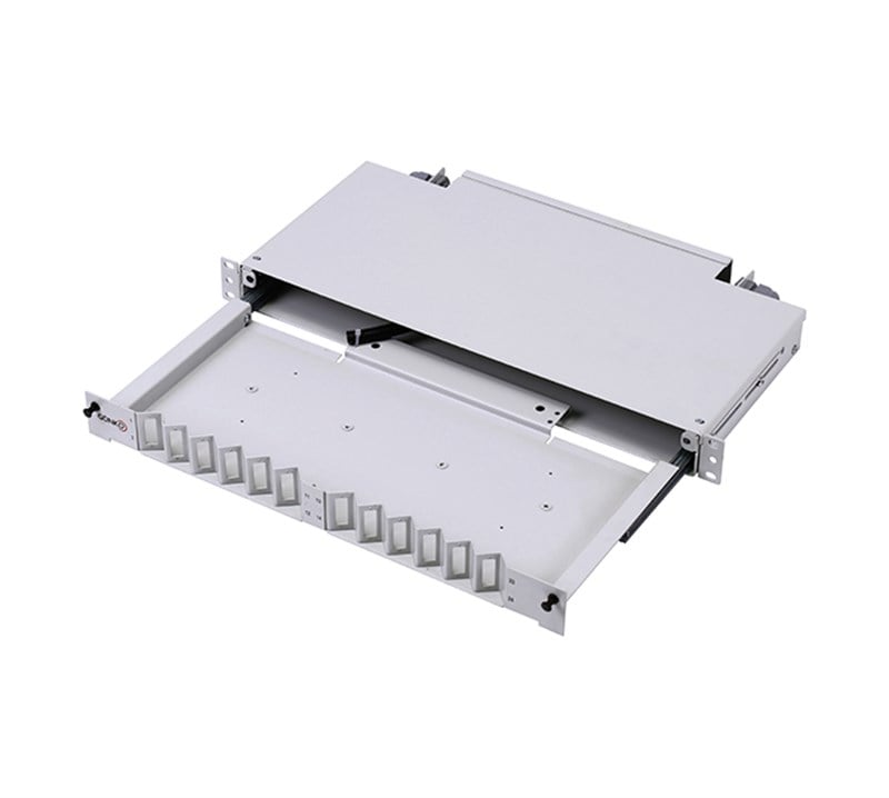 Provoice 1U 19” 12 Port SC Duplex Açılı Rack Mount Kutusu
