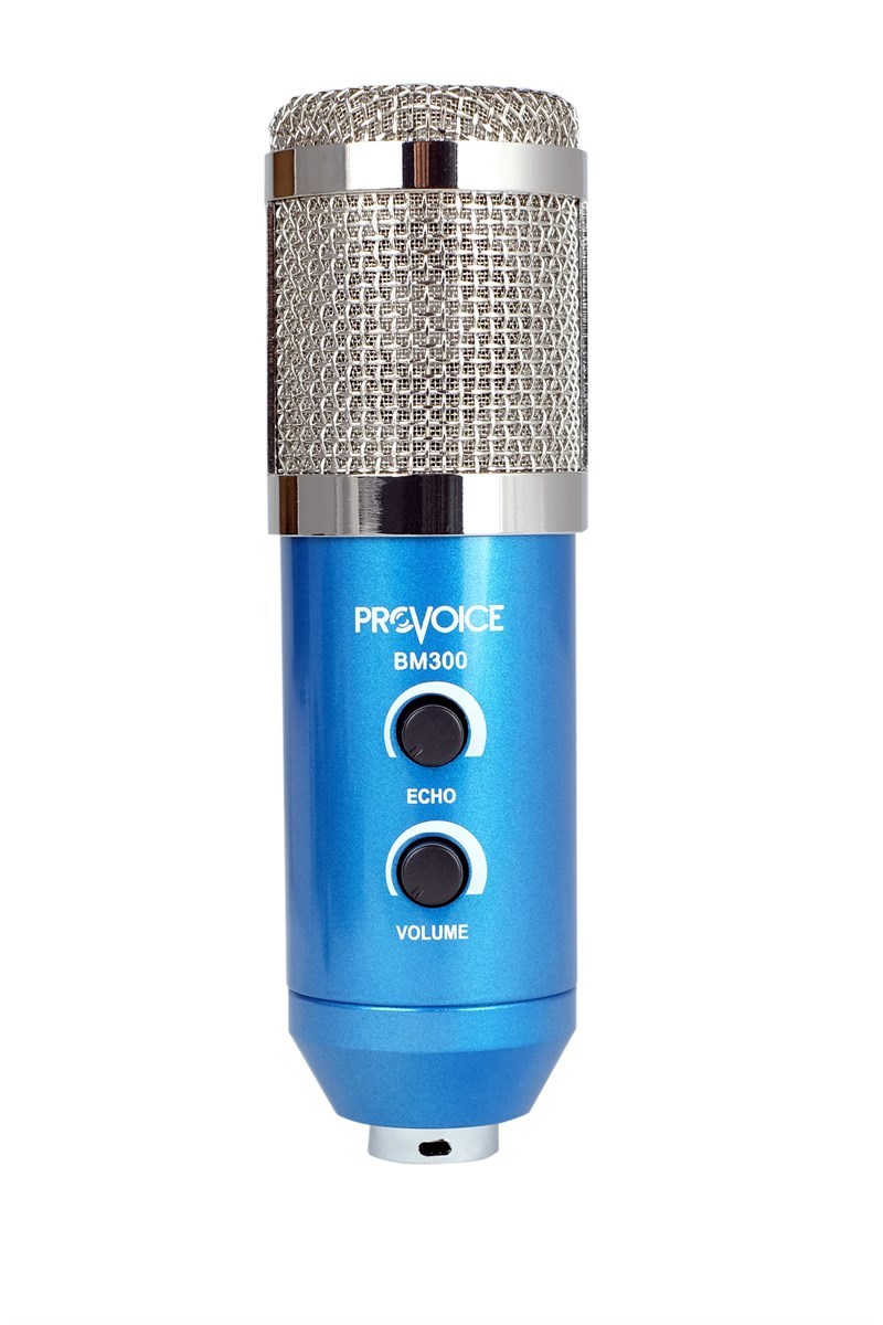 Provoice BM-300 Kayıt Mikrofonu+ Stand+ Pop Fitre+ Shock Mount (Mavi)