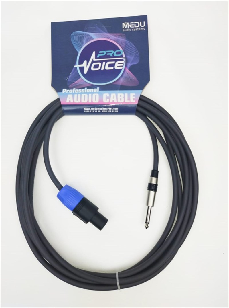 Provoice HSJ-5 5 Metre Speakon ve Jack Girişli Hoparlör Kablosu