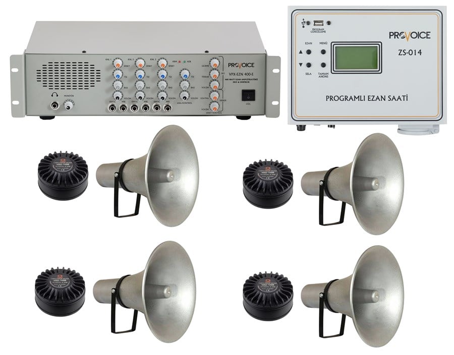 Provoice NSU 100B Çift Minare Ezanmatikli Cami Ezan Seti