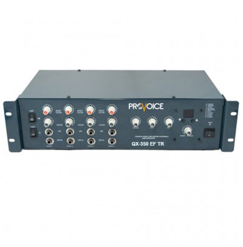 Provoice QX-350 EF TR 350 Watt Usb Girişli Trafolu Anfili Mikser